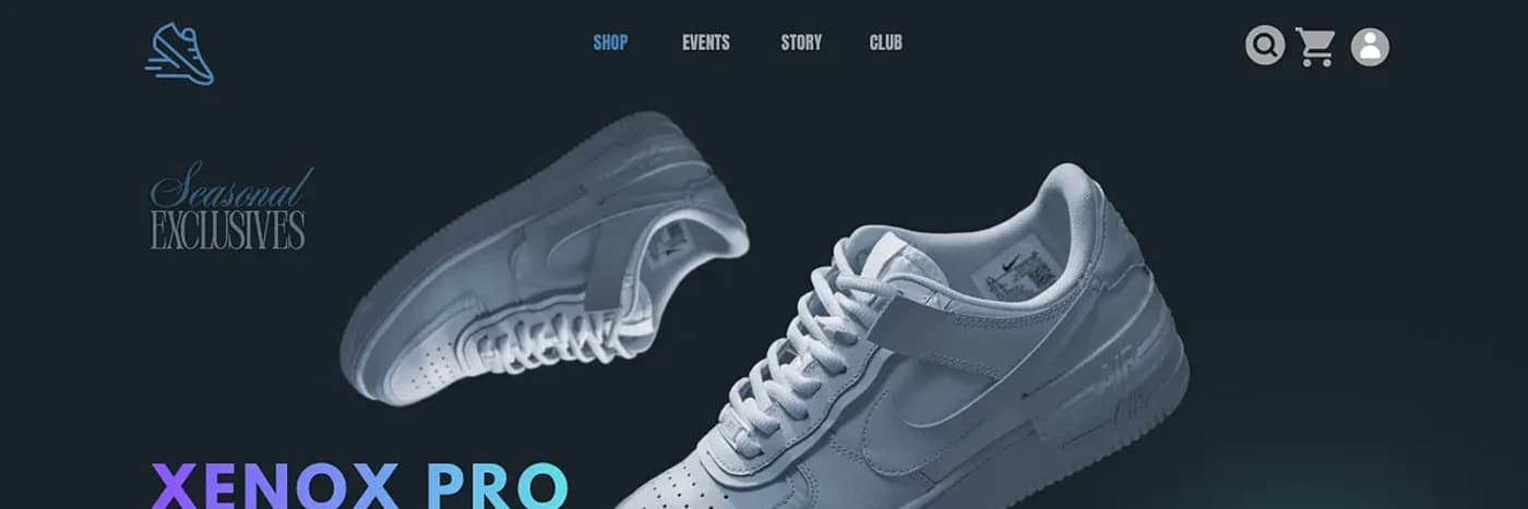 Xenox — premium sneaker brand case study banner