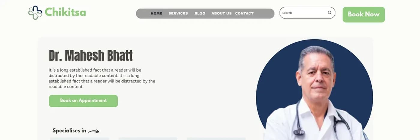 Chikitsa — healthcare platform case study banner