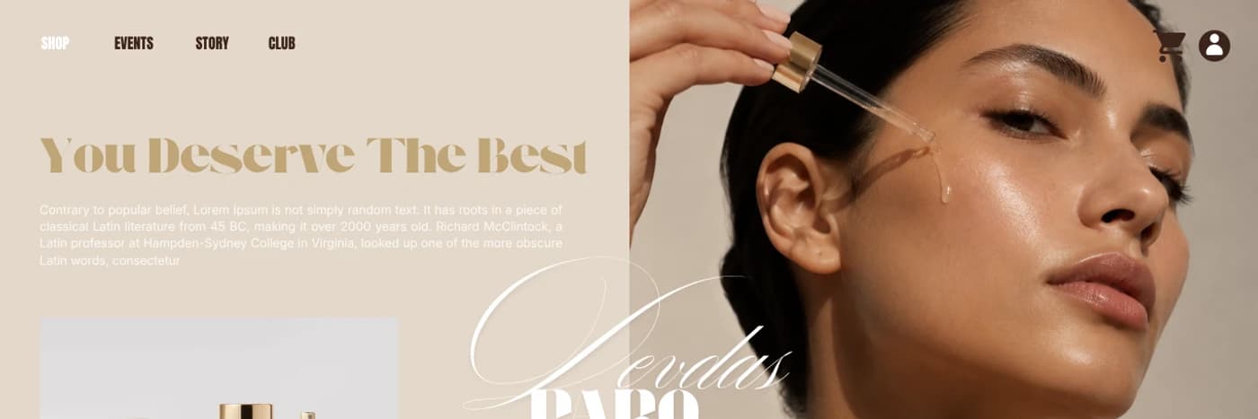 DevdasParo — luxury beauty brand case study banner